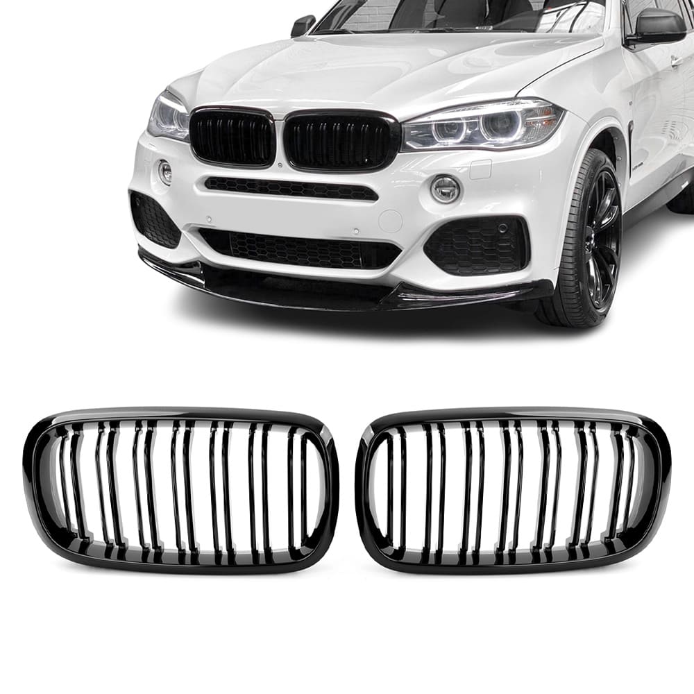 Grill F15/F16 Blank Svart dobbelt-ribbede (14-19)