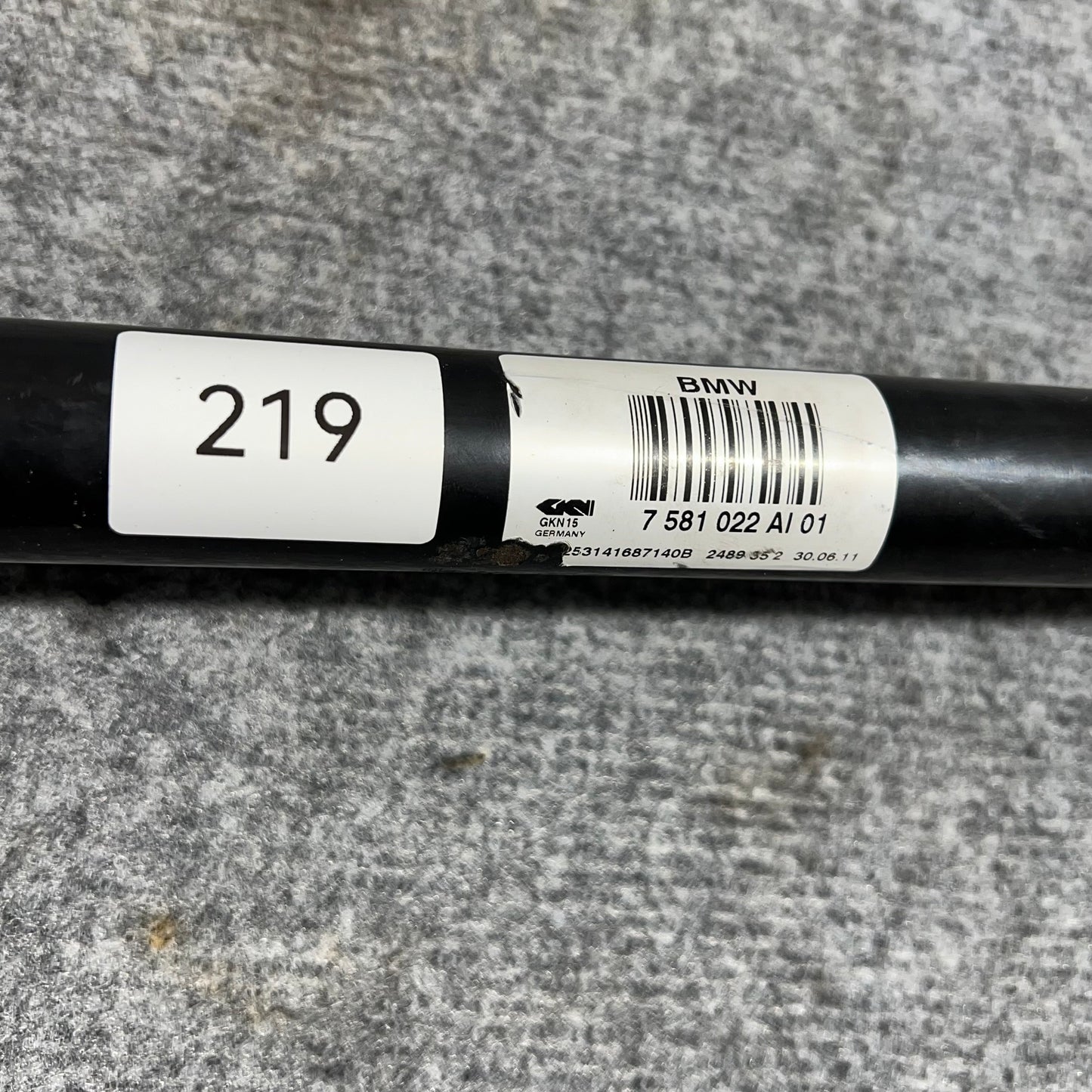 Drivaksel bak høyre BMW F10 / F11 520d/525d N47/N57 art: 7581022