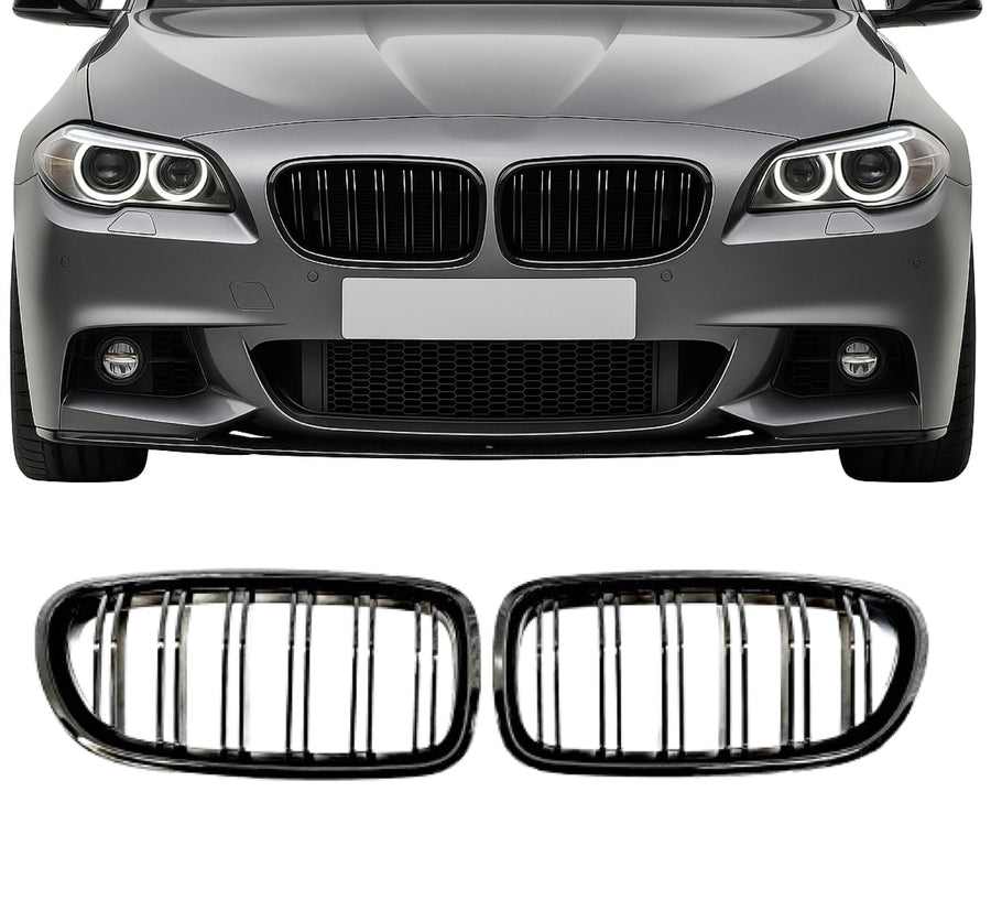 Grill F10/F11 Blank Svart dobbelt-ribbede (11-17)
