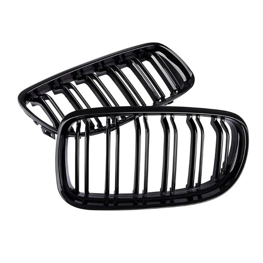Grill E90/E91 Blank svart dobbelribbede (08-11) LCI