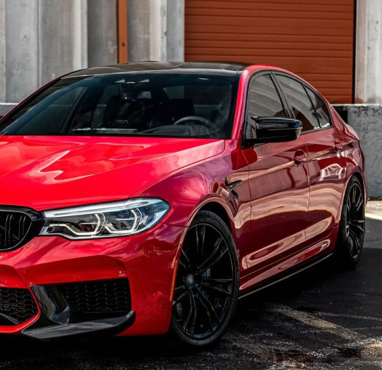 M sport stil Speilkåper sett for BMW G11, G12, G15, G20, G22, G30, (kun venstrestyrt) Blank svart