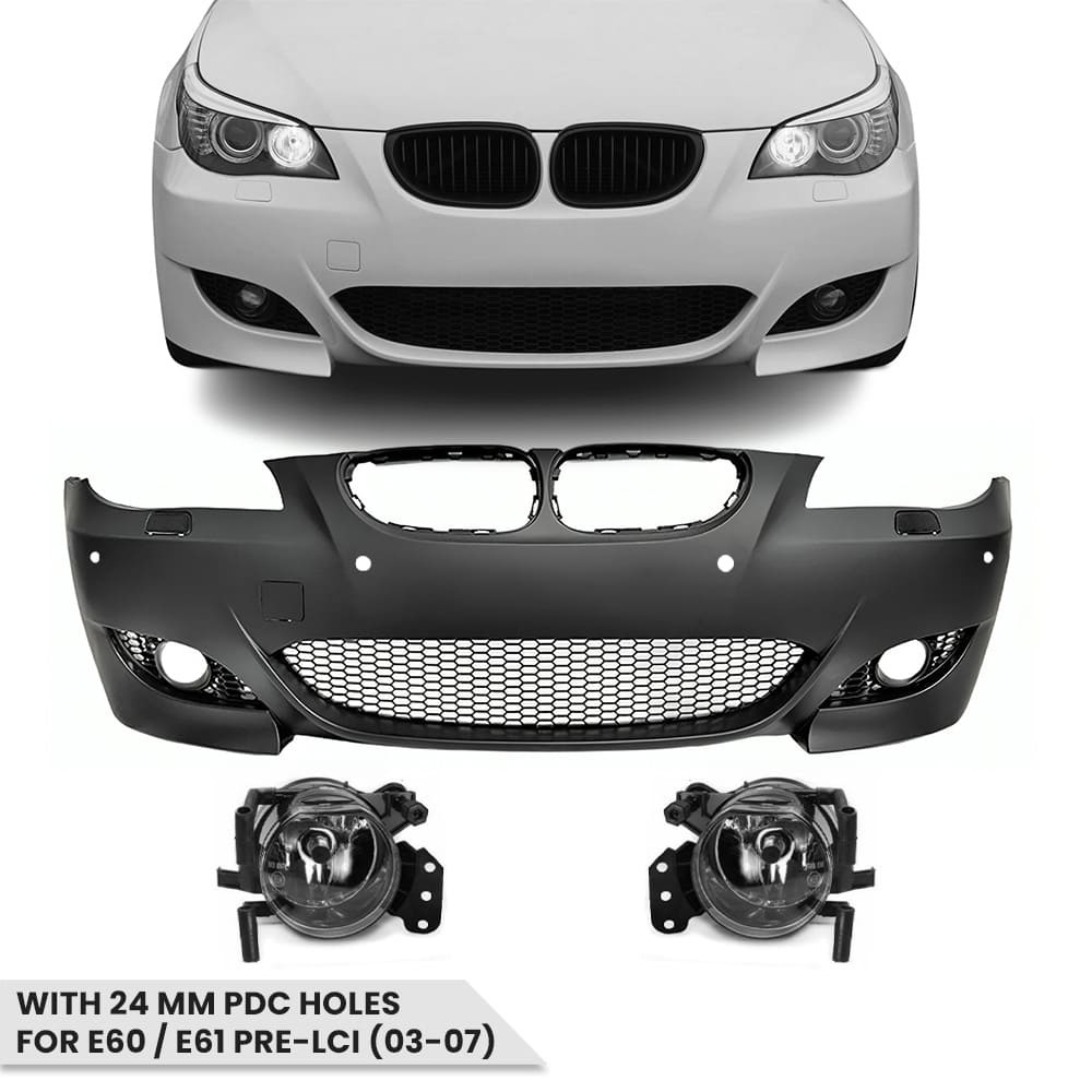 M5-look Front E60/E61 (03-07) med tåkelys