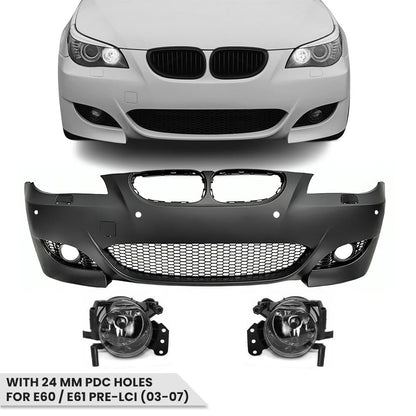 M5-look Front E60/E61 (03-07) med tåkelys