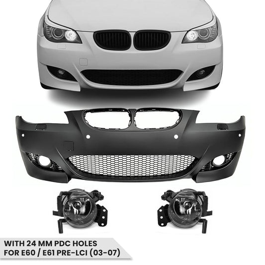 M5-look Front E60/E61 (03-07) med tåkelys