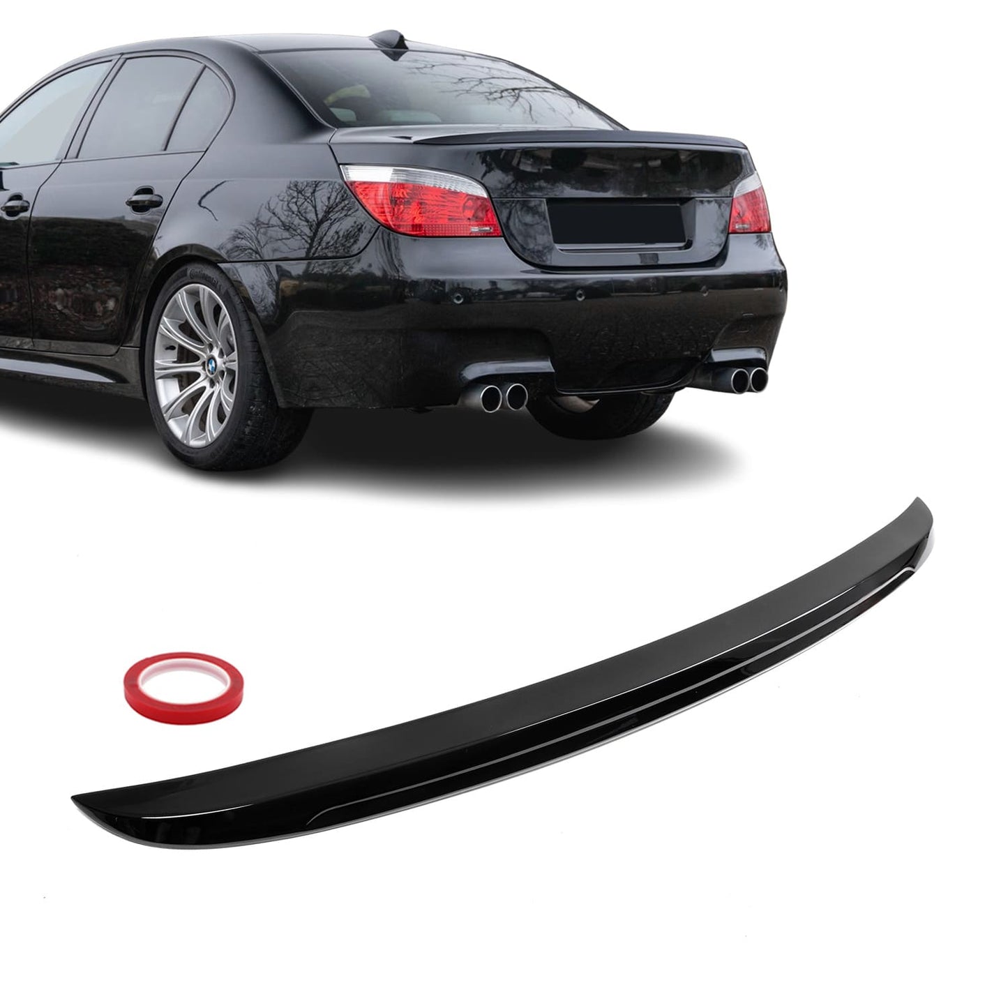 M5 stil spoiler E60 Blank svart (03-10)