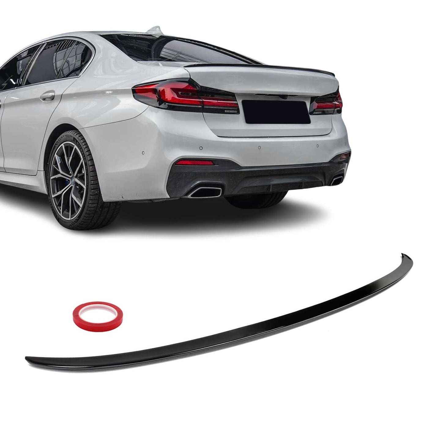 M5-Style spoiler G30/F90 Blank svart (17-23)