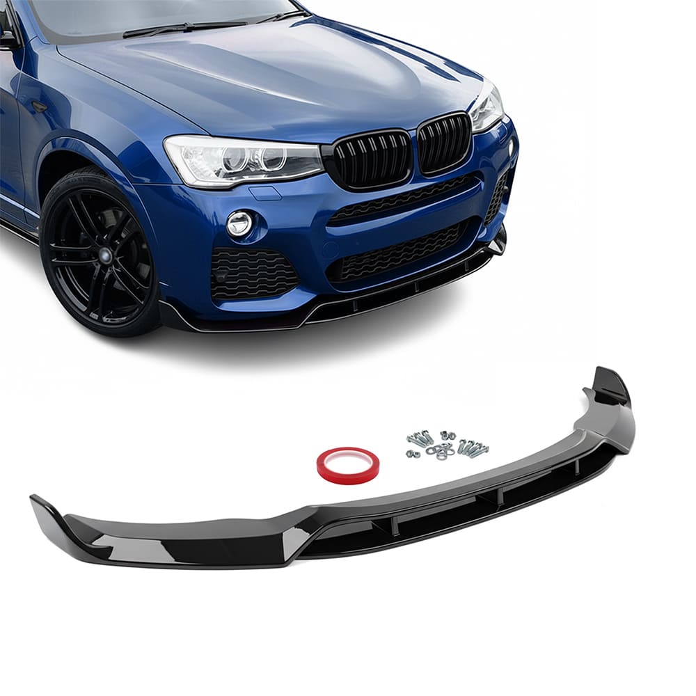 Aero style Frontläpp X3 F25 LCI / X4 F26 M-sport Blank svart (14-18)