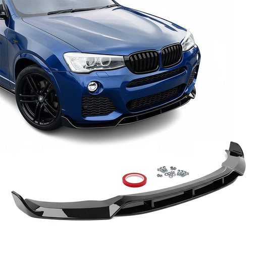 Aero style Frontläpp X3 F25 LCI / X4 F26 M-sport Blank svart (14-18)