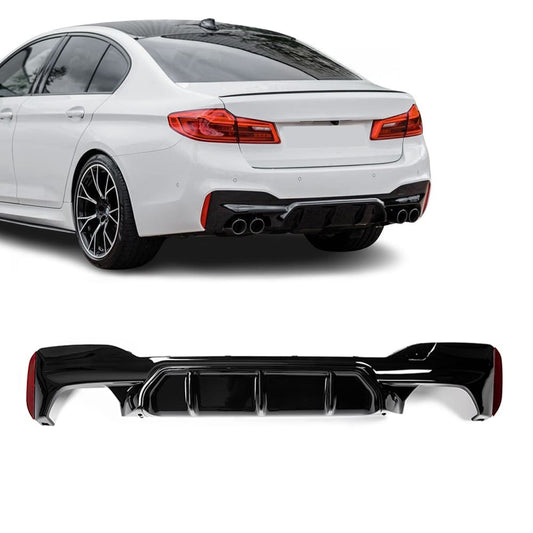 M5 stil Diffuser bak G30 / G31 / F90 blank svart (17-23)