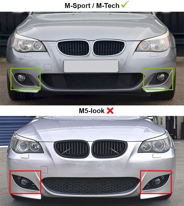 Midtgrill nedre sett for BMW E60/E61 med M-Sport støtfanger