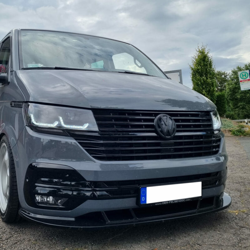 Nedre grill for VW T6.1 (19-) blank svart