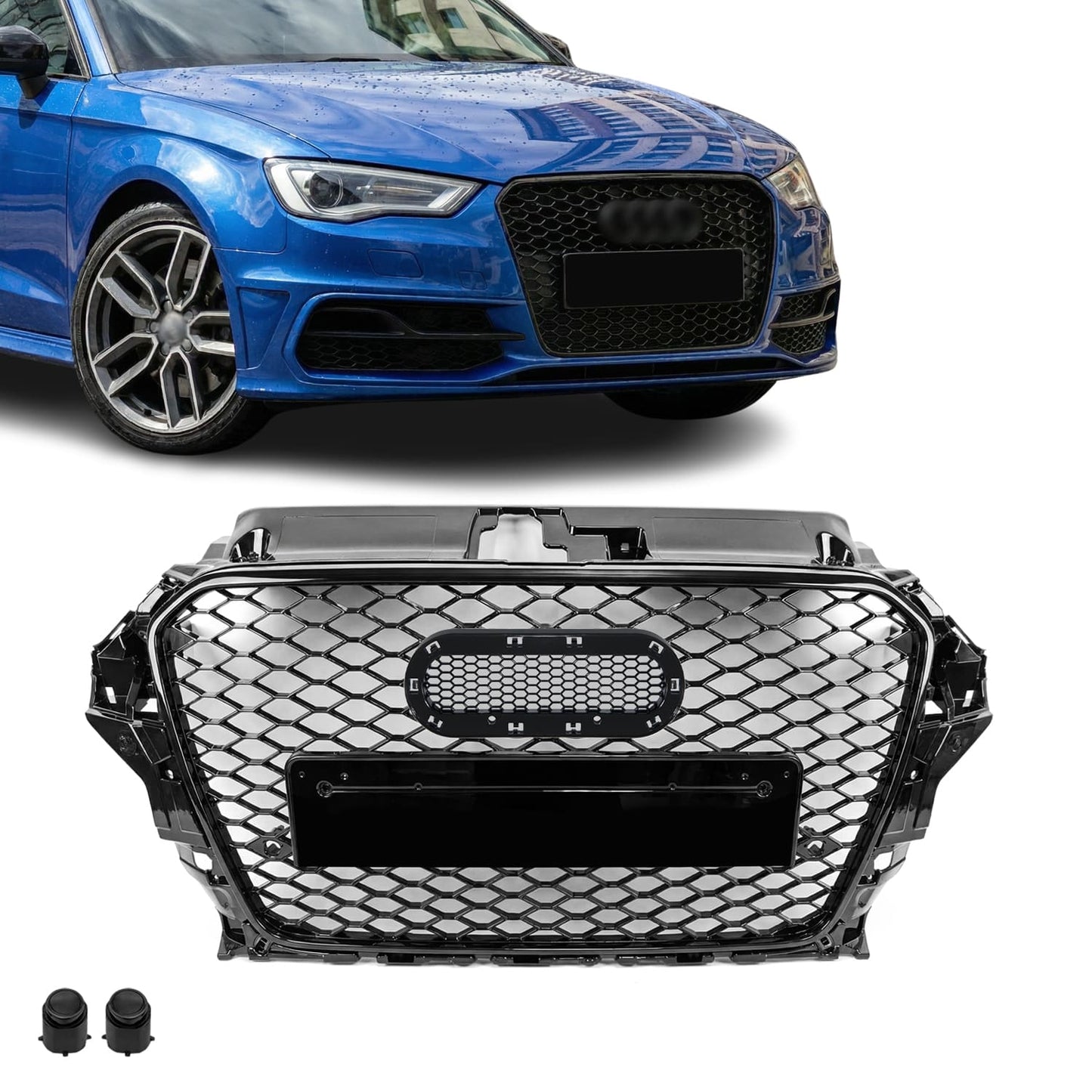 RS Look Grill Audi A3 8V / S3 8V Før facelift Blank svart (12-16)