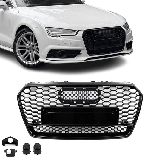 RS Look Grill Audi A7 C7.5 / S7 C7.5 facelift Blank svart (14-18)