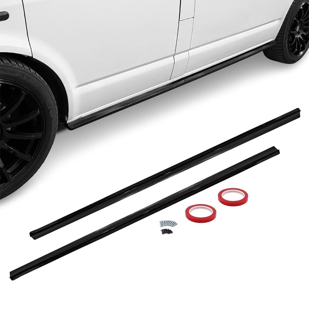 MX Sideskjørt diffusers VW T5/T5.1/T6/T6.1 (kort akselavstand) Blank svart (03-24)