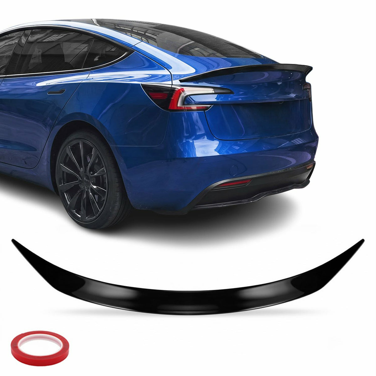 V2 Vinge Tesla Model 3 Blank svart (23-)