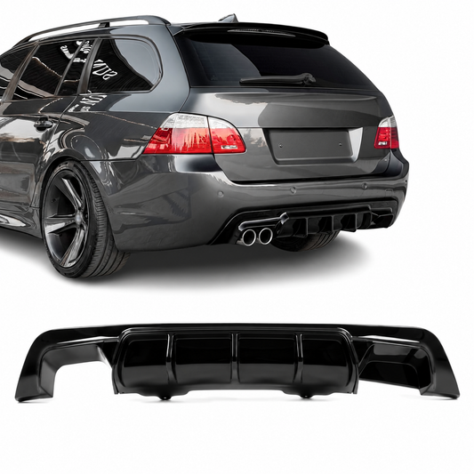WR Bakdiffuser for BMW E60 / E61 med M-Pack, blank svart