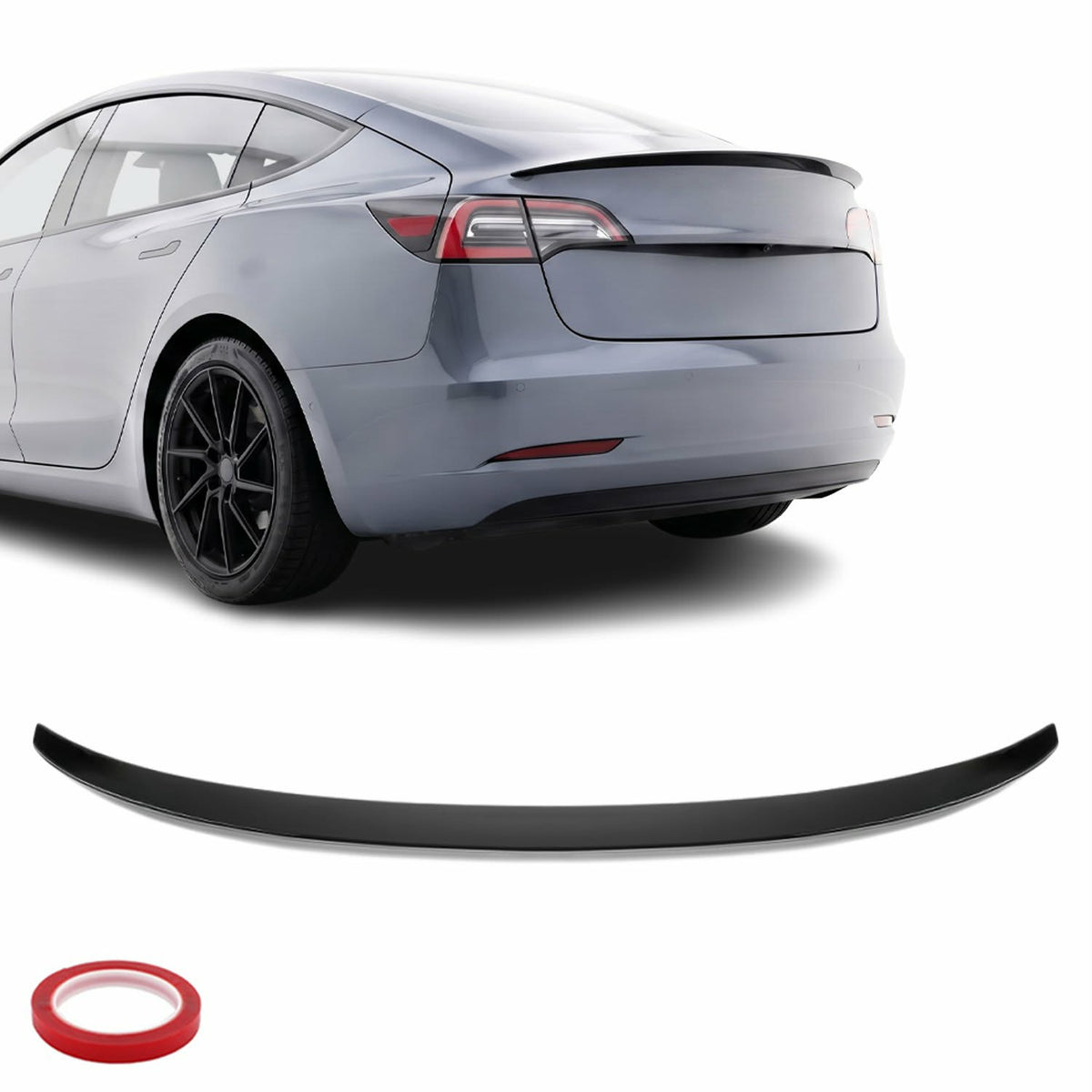 V1 Vinge Tesla Model 3 Blank svart (17-22)