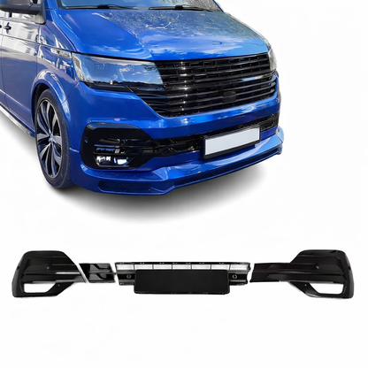 Nedre grill for VW T6.1 (19-) blank svart