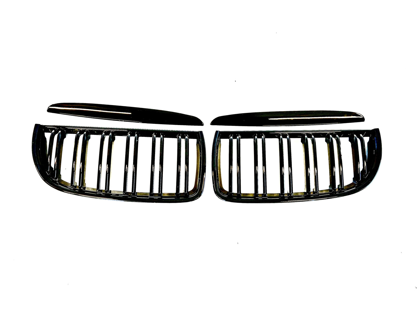 Grill E90/E91 Blank svart dobbelribbede (05-08) Pre Lci