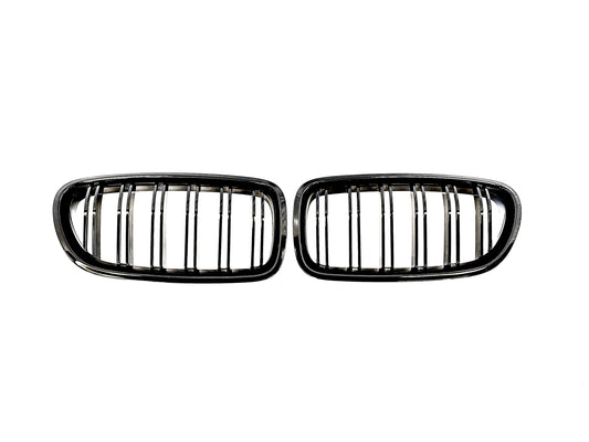 Grill F10/F11 Blank Svart dubbelribbade (11-17)