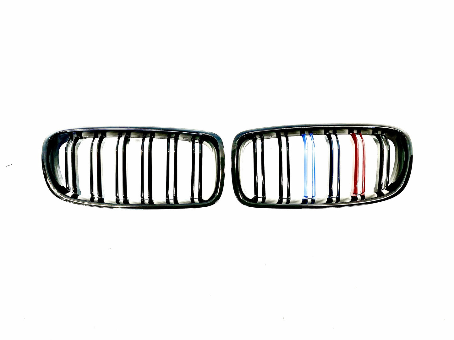 Grill F10/F11 Blank svart med farge dobbelribbede (11-17)