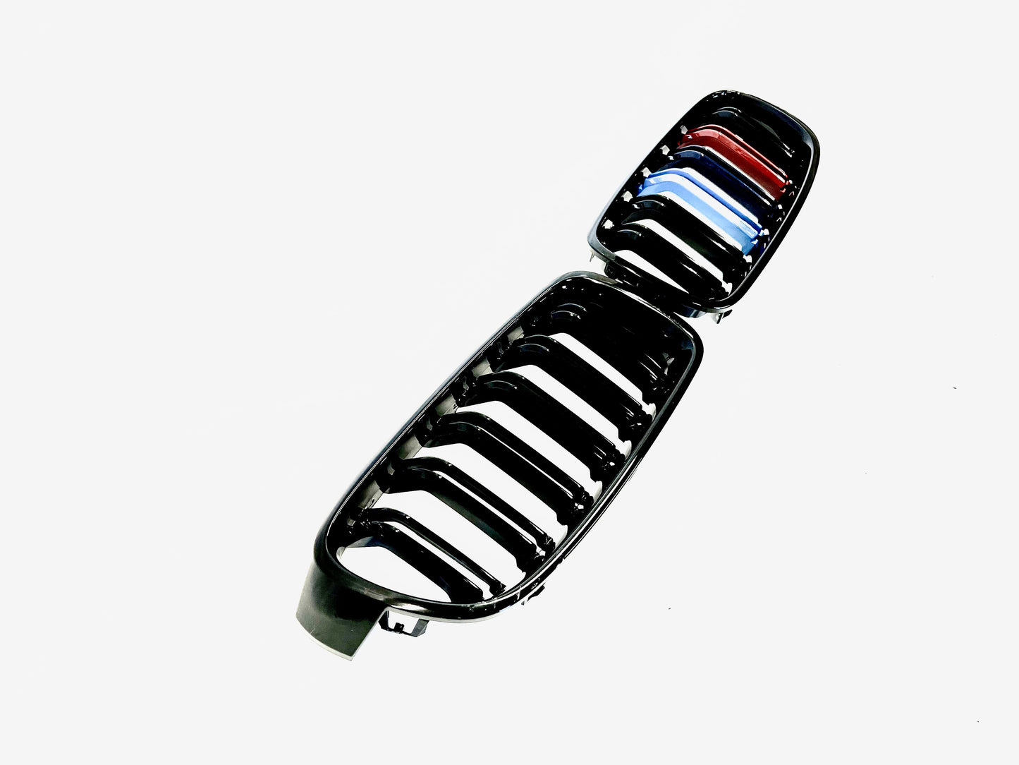 Grill F10/F11 Blank svart med farge dobbelribbede (11-17)