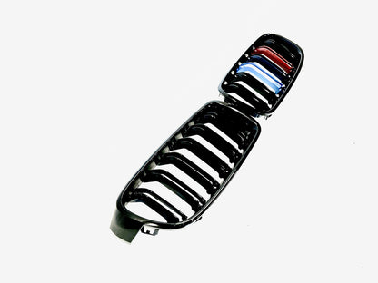 Grill F10/F11 Blank svart med farge dobbelribbede (11-17)