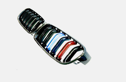 Grill F10/F11 Blank svart med farge dobbelribbede (11-17)