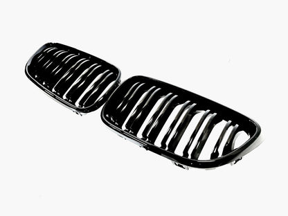 Grill F22/F23/F87 Blank Svart dobbelt-ribbede (14-20)