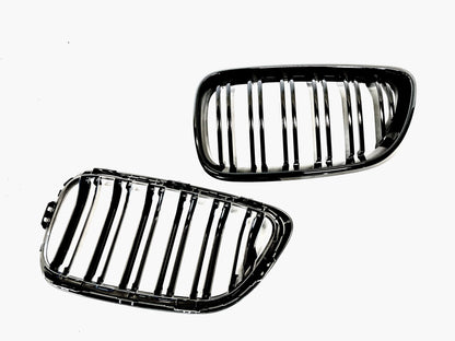 Grill F22/F23/F87 Blank Svart dobbelt-ribbede (14-20)