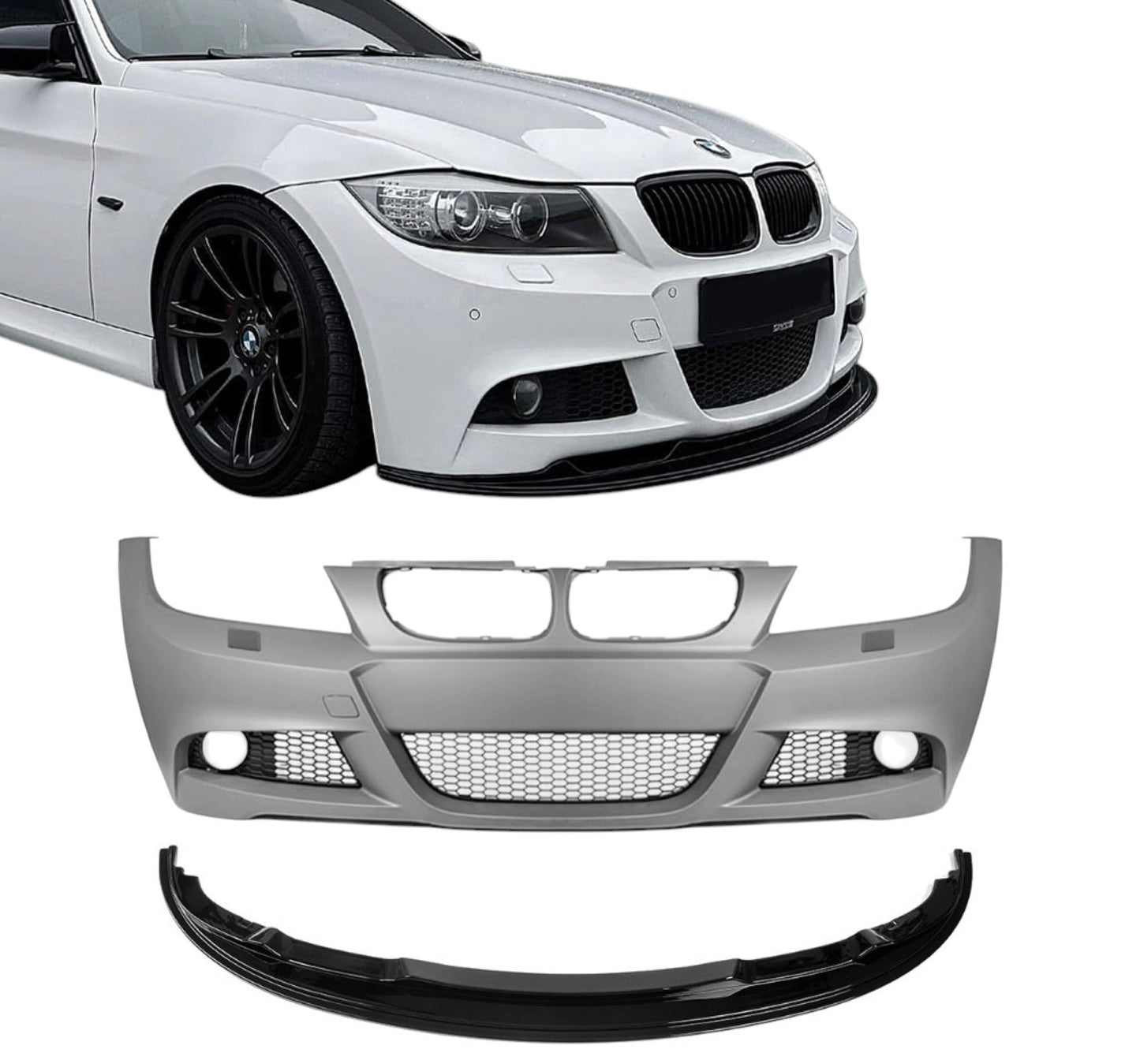 BMW E90/E91 M-Sport front (08-11) Lci + frontleppe