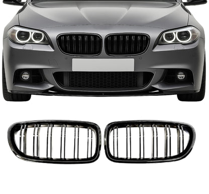 Grill F10/F11 Blank Svart dobbelt-ribbede (11-17)