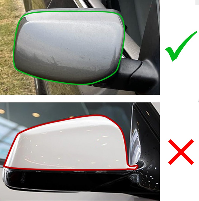 Speilkåper E60/E61 Blank Svart (03-10)