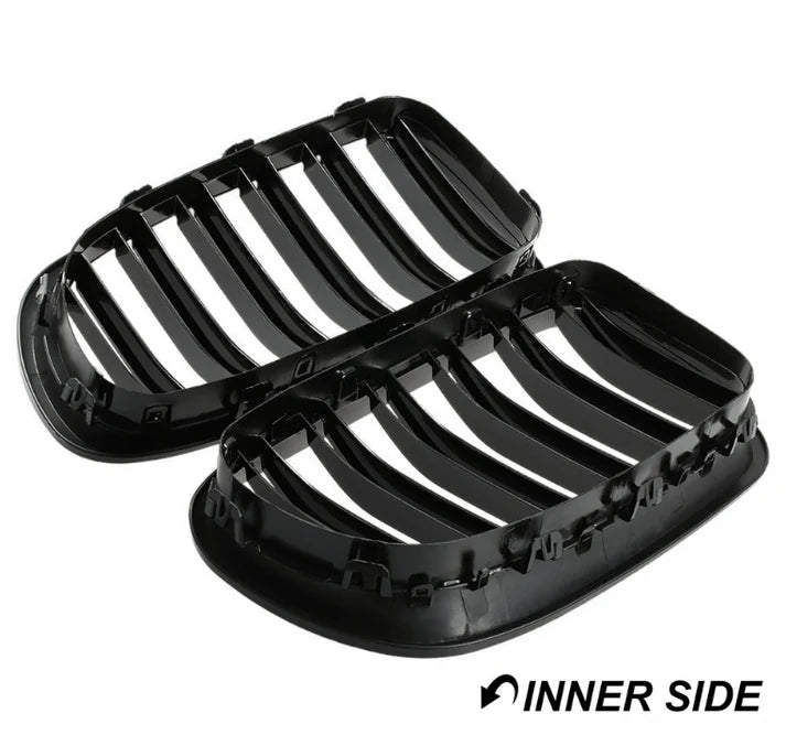 Grill F10/F11 Blank Svart dubbelribbade (11-17)