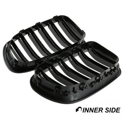Grill F10/F11 Blank Svart dubbelribbade (11-17)