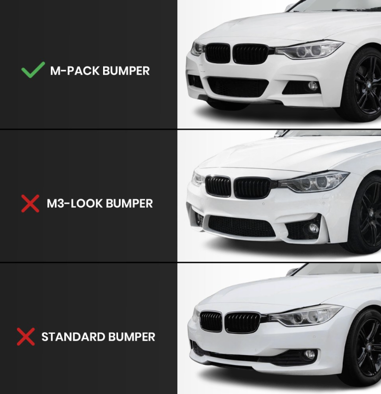 Performance Kit for F30/F31 (316/318/320) M-Sport Blank svart (11-18)