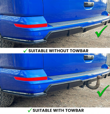 MX-stil bakre diffuser + bakre sidediffuser Volkswagen Transporter T6/T6.1 blank svart