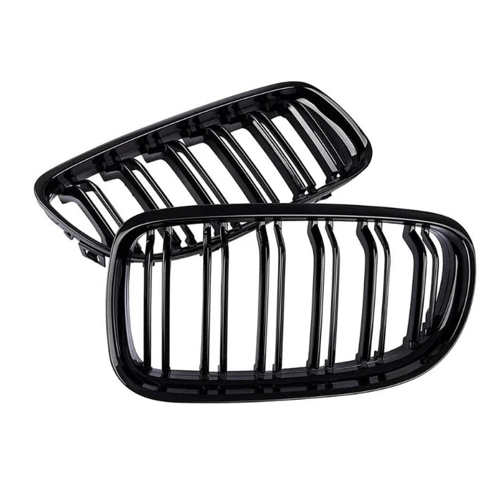 Grill E90/E91 Blank svart dobbelribbede (08-11) LCI