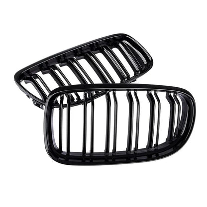 Grill E90/E91 Blank svart dobbelribbede (08-11) LCI
