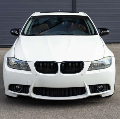 Grill E90/E91 Blank svart dobbelribbede (08-11) LCI