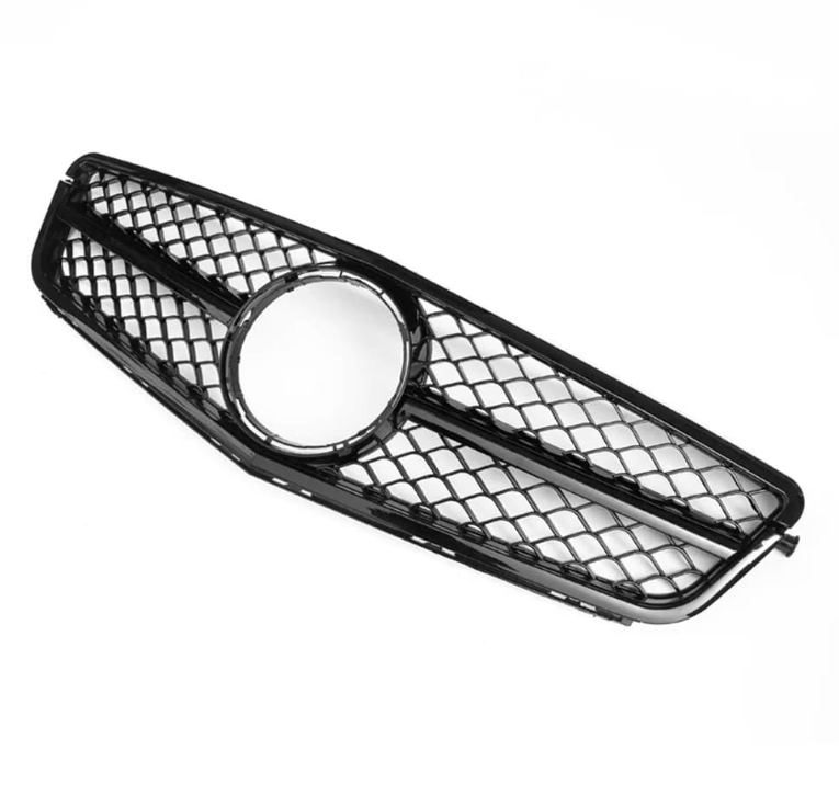 C63-stil Grill Mercedes W204 / S204 / C204 Blank svart (07-14)