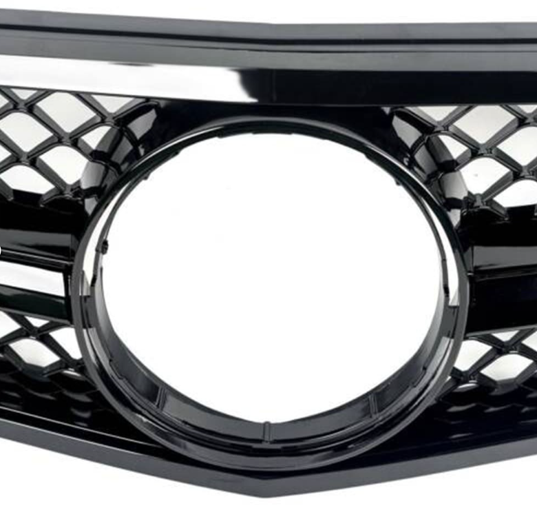 C63-stil Grill Mercedes W204 / S204 / C204 Blank svart (07-14)