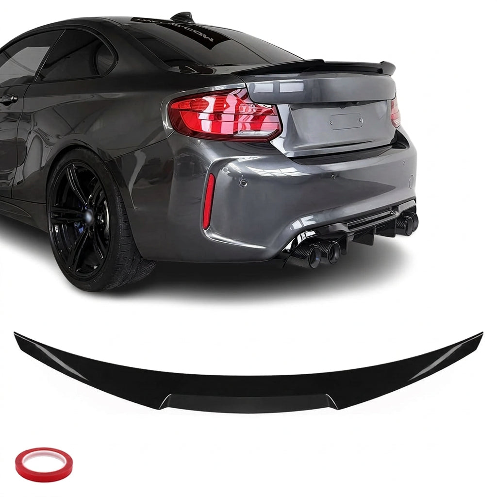 EVO M-style Bakspoiler for BMW F22 / F23 / F87, blank svart