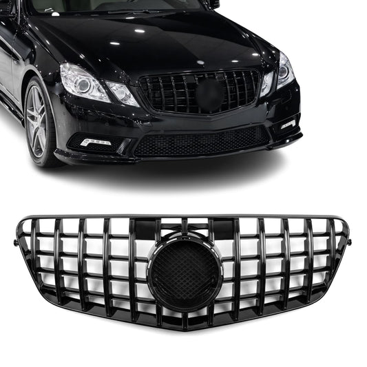 Panamericana GT-stil Frontgrill for Mercedes W212 / S212 pre-facelift (09-13), blank svart