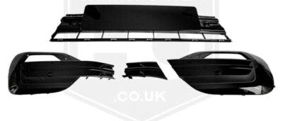Nedre grill for VW T6.1 (19-) blank svart